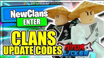 ALL NEW *CLANS UPDATE CODES! 🌗Ninja Clicker Simulator Codes🌗