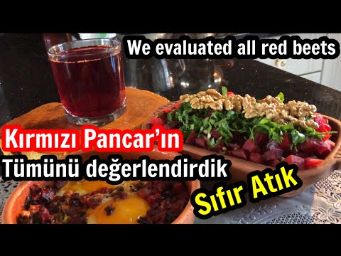 KIRMIZI PANCARIN KÖKÜ YAPRAĞI SUYU NASIL DEĞERLENDİRİLİR SIFIR ATIK /We evaluated the whole red beet