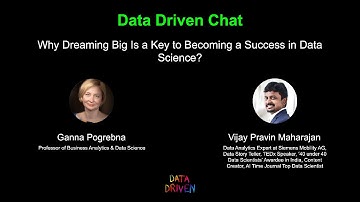 Why Dreaming Big Is a Key to Becoming a #Success in #DataScience? | Vijay Pravin Maharajan