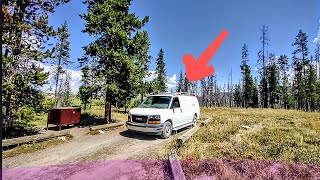 Free camping between Yellowstone and Grand Tetons! van life!