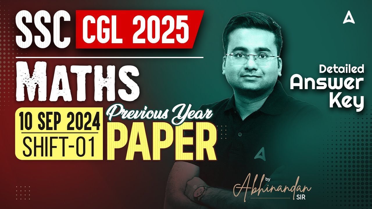 SSC CGL Maths Class 2025 | Maths Previous Year Paper | 10 सितंबर 2024 ...