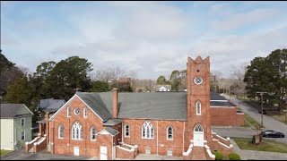 Two historic churches in Plymouth, North Carolina