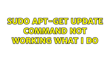 Ubuntu: sudo apt-get update command not working what i do