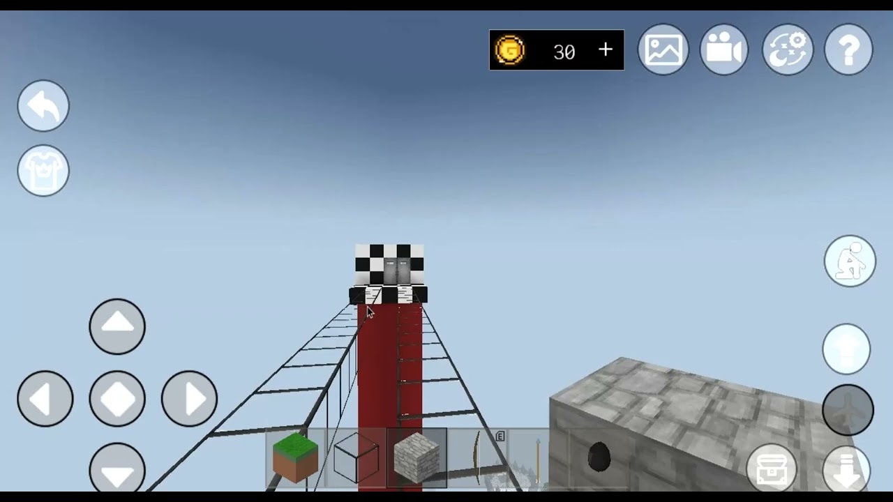 I build the squid game glass bridge on mini block craft  