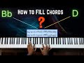 What to do in between chords during piano accompaniment