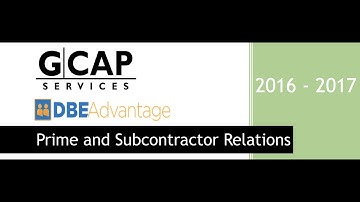 Prime and Subcontractor Relations