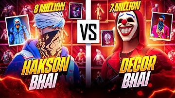 Decor Bhai vs Hakson Bhai 🔥 Collection vs With Decor gaming 😱 Who will win ? Garena free fire Max