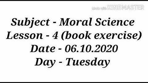 Class1/ Moral Science/ lesson 4/ book exercise ‐ C