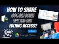 How To Share a Google Drive link and give Editing Access | Share Link 2024