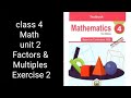 Class 4 Math | Unit 2 Exercise 2 | Factors and Multiples | KPK Textbook Board