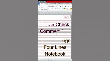 how to make Four Line notebook page in ms word | Four line page design | #notebook #page #new |