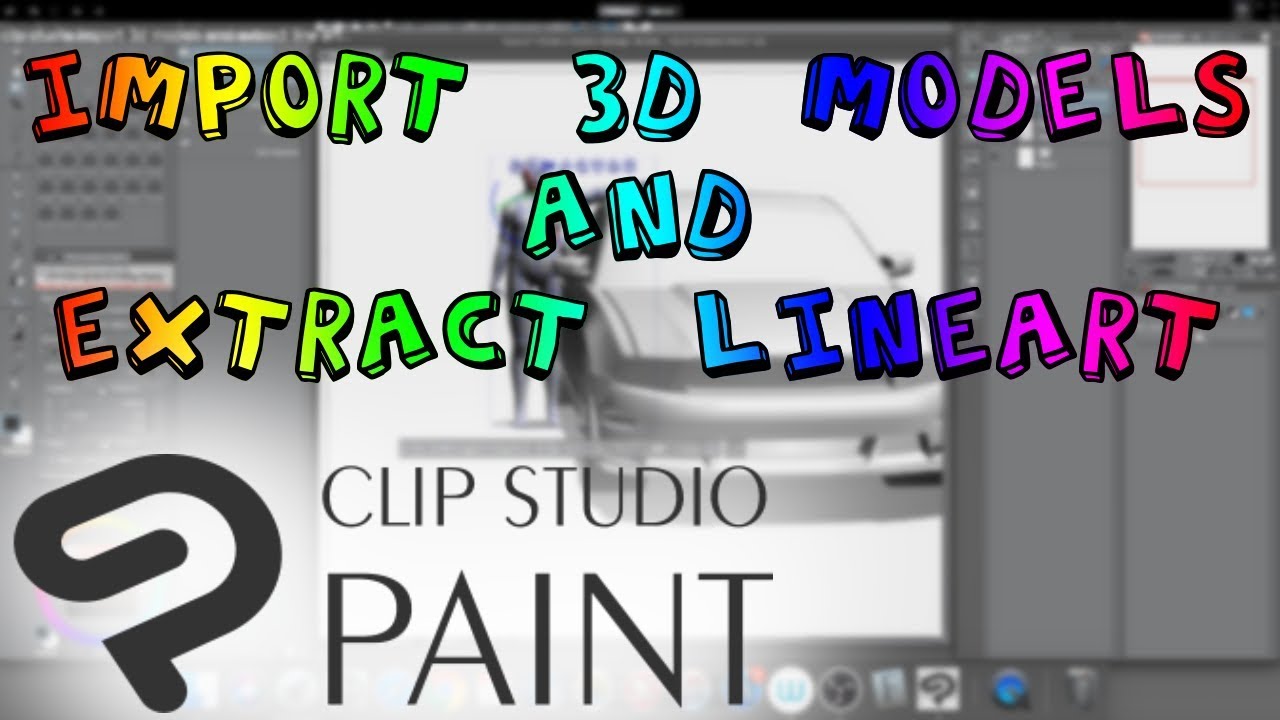 Clip Studio Import 3d Models And Extract Line Art Youtube