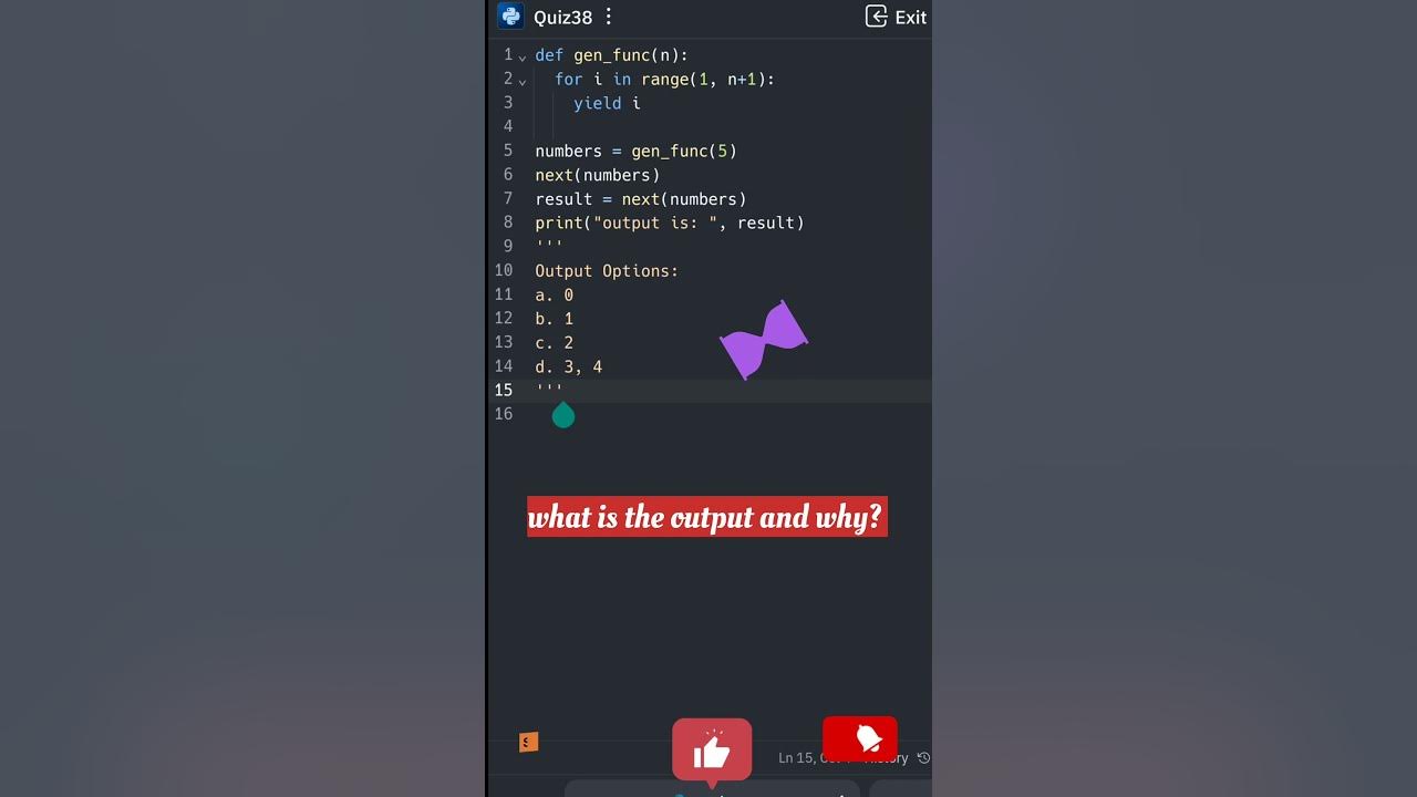 Python Challenges | python programming | yield in python #python # ...