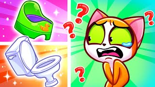 It's Potty time! 😻 Funny Potty Training for Babies 🚽|| Purr-Purr Tails 🐾
