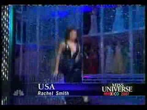 MISS USA FALLS IN UNIVERSE PAGEANT 2007 RACHEL SMITH