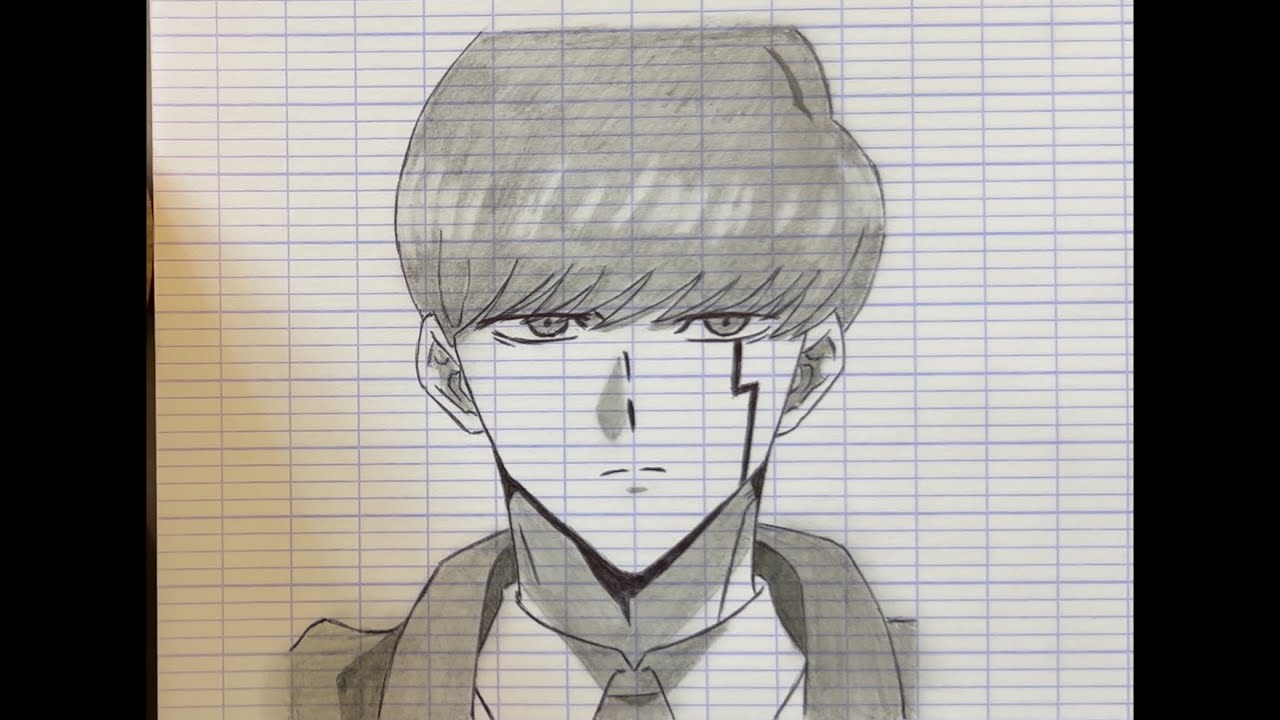 Dessin de Mash Burnedead – Mashle