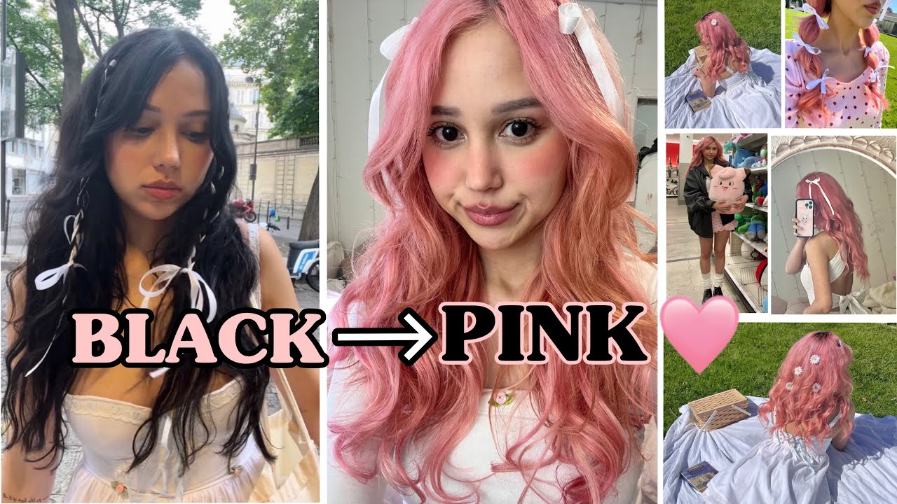 BLACK BOX DYE to PINK hair at home🖤🩷