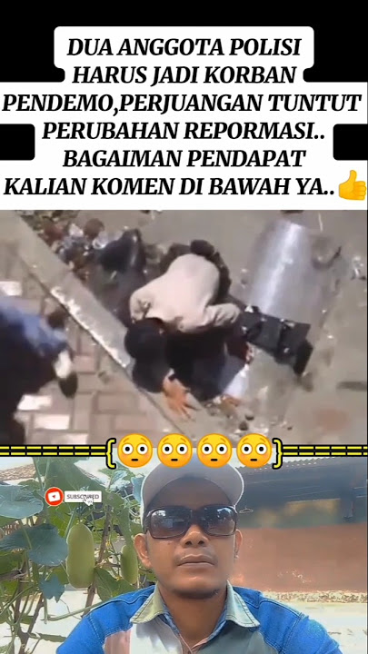 dua polisi jadi korban pendemo #shorts #demo #aksimenegangkan