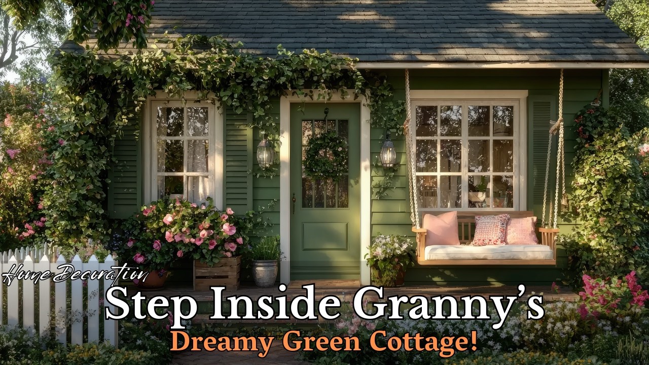 Step Inside Granny’s Dreamy Green Cottage! 🍃 Cozy Vintage Decor & Summer Nostalgia