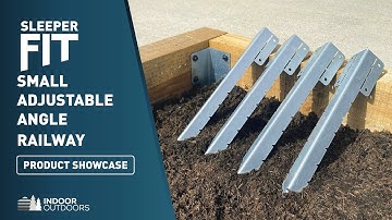 SleeperFit | Small Adjustable Angle Railway Sleeper Brackets With Stake | ID366