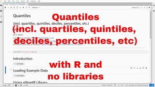 R - Quantiles and Quartiles (core)