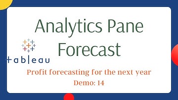 Forecasting in Tableau | Analytics Pane | Profit forecasting in tableau with Scenario | Tutorial