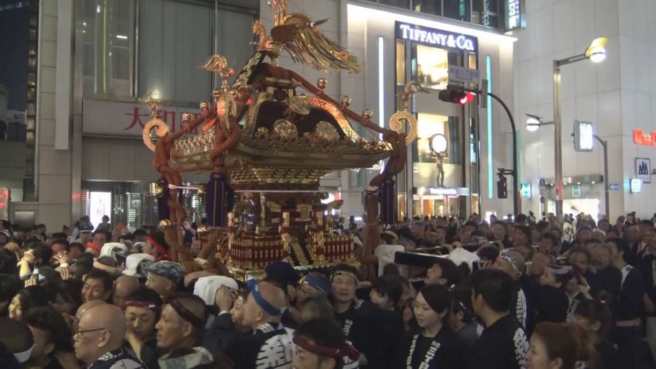 平成28年 新宿 花園神社 例大祭 本社 雷電 神輿渡御 怒涛 新宿通り Youtube