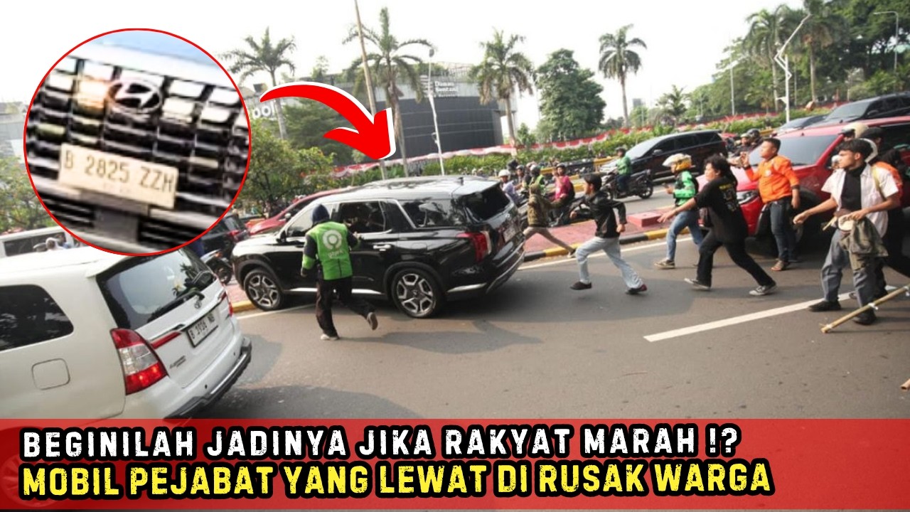 RAKYAT UDAH MURKA !! Mobil Pejabat Langsung Diru$ak Warga