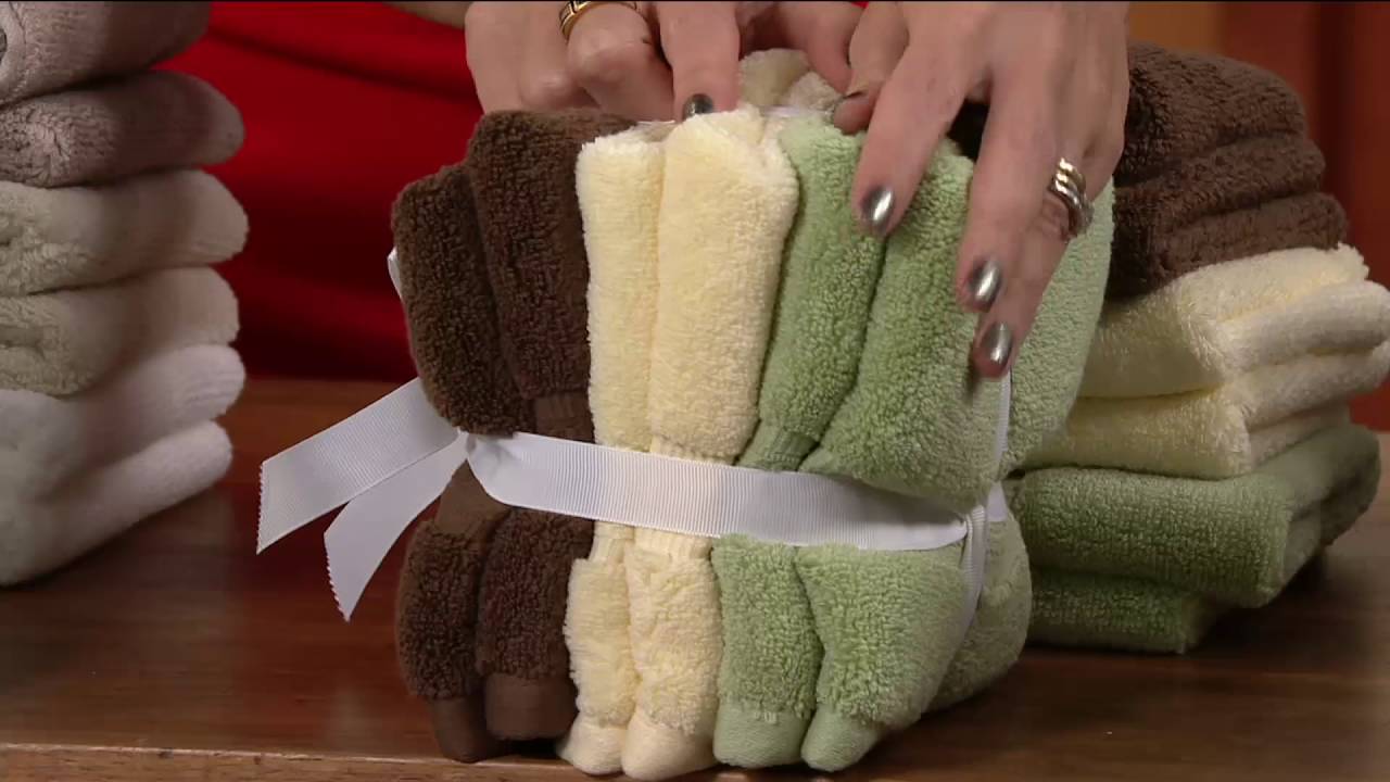 Northern Nights 600gsm 100 Cotton Set of 12 Wash Cloths on QVC YouTube