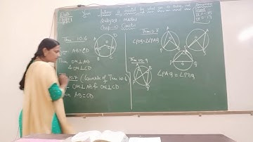 class 9 Chap-10 Circles Discussion of Theorems 10.6, 10.7, 10.8, 10.9, 10.11 and 10.12