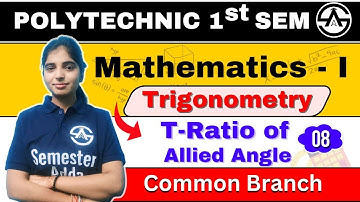 #08 त्रिकोणमिति (Trigonometry) | Applied Mathematics-I |  New Syllabus 2024-25 | Bteup 1st Semester