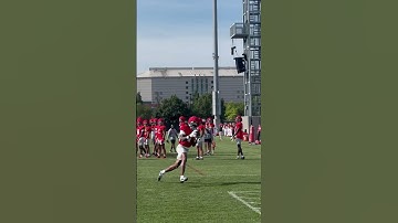 Julian Sayin connects with Jeremiah Smith at Ohio State camp