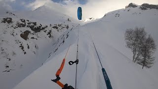 POV - Unexpected Snowkite ride PEAK4