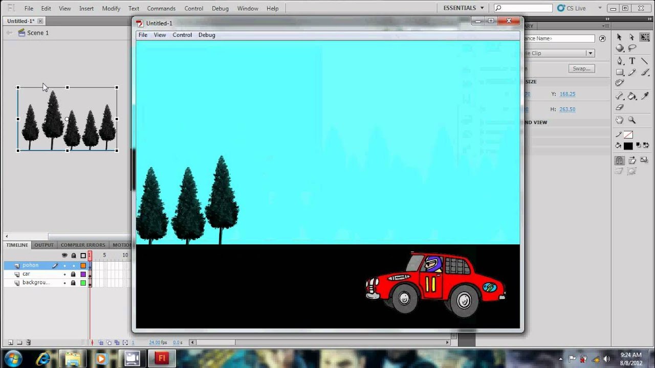 Membuat Animasi Mobil Dengan Flash CS5 YouTube