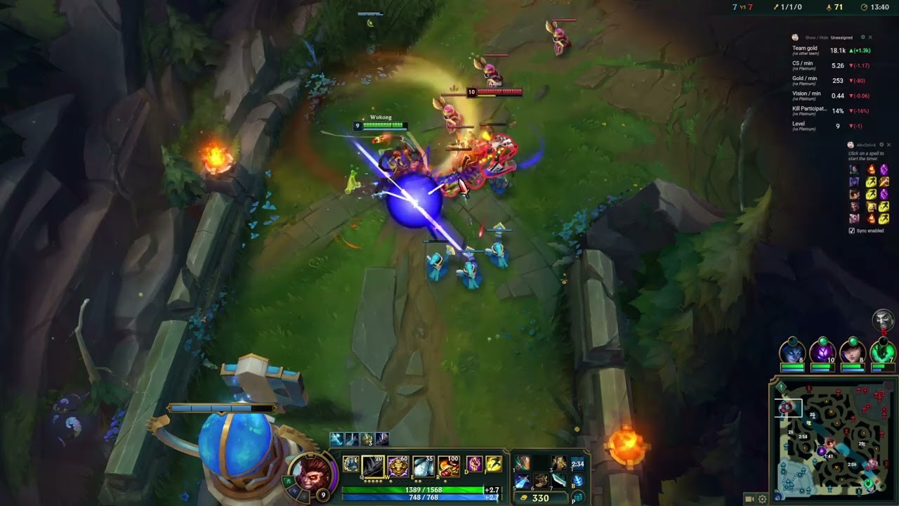 Wukong vs Akali top bronze gameplay