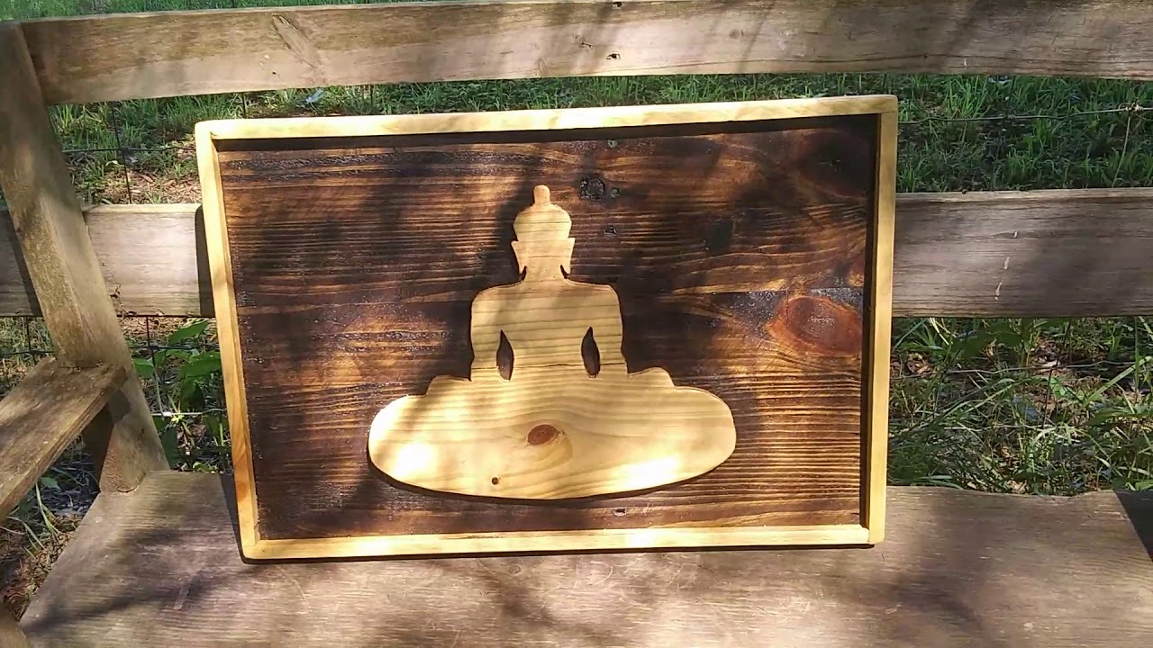 Buddha wall art ( made out of pallets)