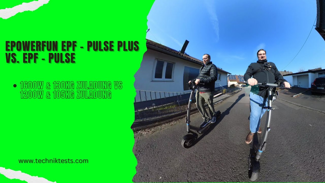ePowerFun ePF-Pulse Plus 1600W mit 130kg Zuladung vs  ePF-Pulse 1200W mit 105kg Zuladung am 22% Berg