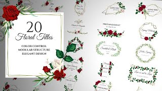 Floral Romantic Titles After Effects Templates