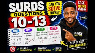 🔥 SURDS QUESTIONS 10–13! Can You Solve These GCSE Maths Problems? 😱 | Surds Made Easy