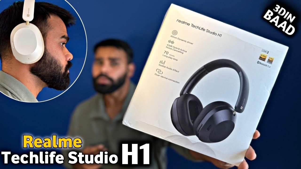 Realme techlife studio H1 headphones unboxing & review⚡️70 hours playtime with 43db ANC