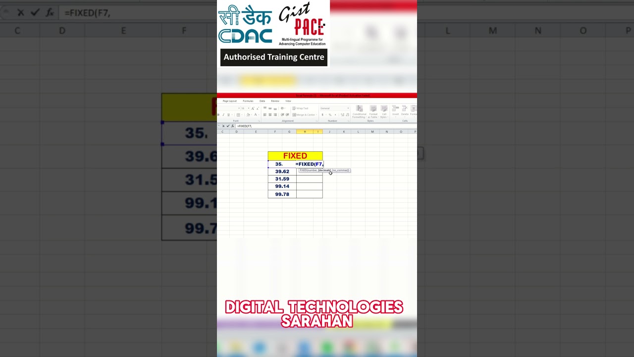 Fix your numbers in Excel using the FIXED function! 🔢✨ 