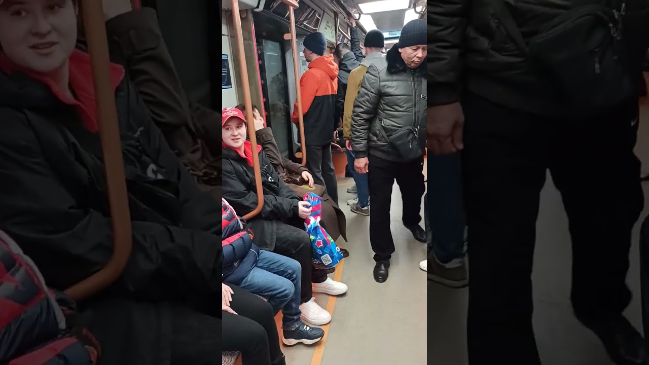 Поездка на московском метро: станция метро Таганская. 