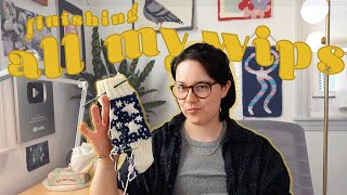 actually finishing my crochet and knit wips | episode 2 | finish or shelve