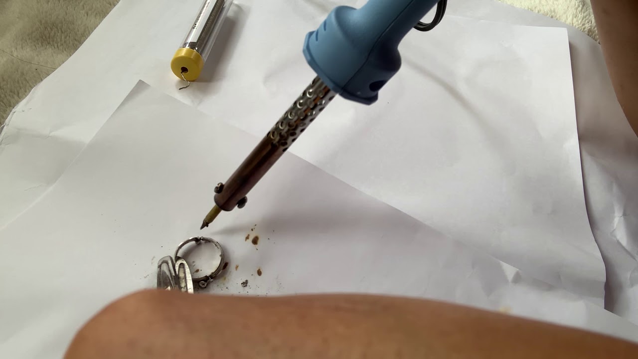 切断した結婚指輪 を ダイソーの はんだごて でつなげてみた2 Youtube
