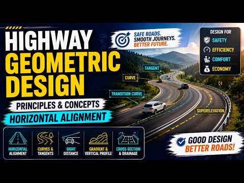 🚗 Highway Geometric Design & Horizontal Alignment | Complete Guide