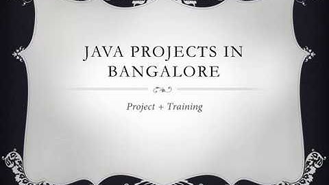 Java Projects in Bangalore By ETCOE.IN