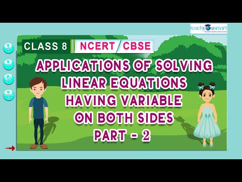 Linear Equations In One Variable-Applications of Equations with Variable on both sides- Part2