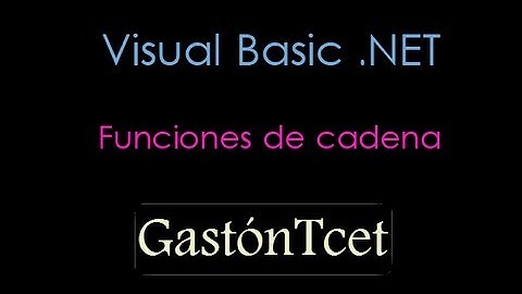 vb.net | Funciones de Cadena