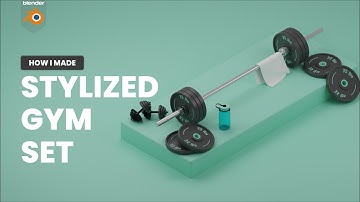 Unbelievable Gym set Built in under 9 minutes -Blender 3.5 #blender
