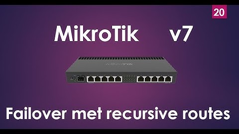 Mikrotik failover met recursive routes